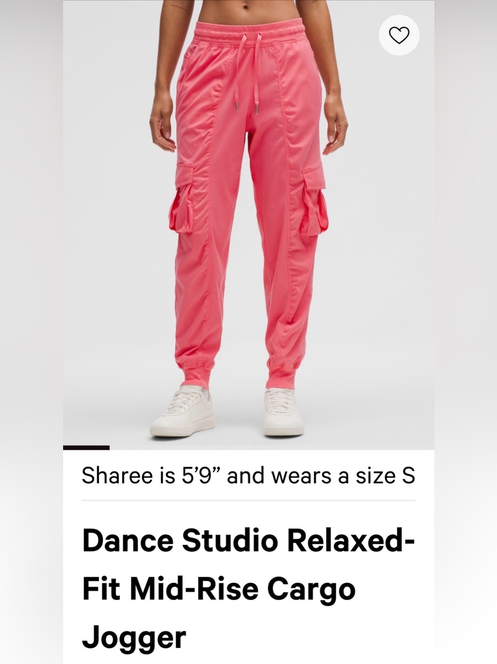 Lululemon Dance Studio Relaxed-Fit Mid-Rise Cargo Joggers L